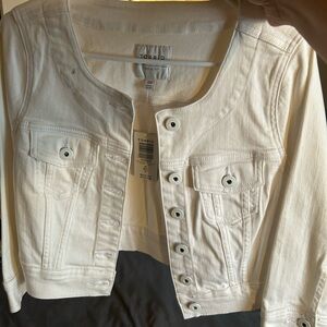 Torrid White Denim Jacket